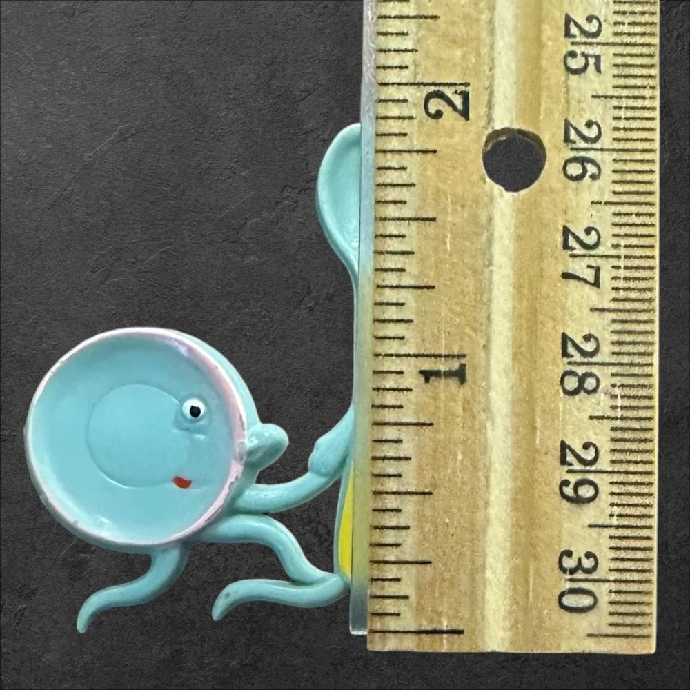 RARE!‎  Anthropomorphic Dish & Spoon Brooch Blue Good Nursery Rhyme Kitsch Pin